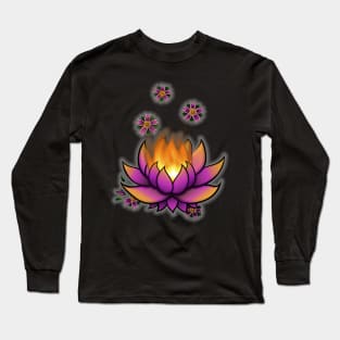 Flaming Lotus Long Sleeve T-Shirt